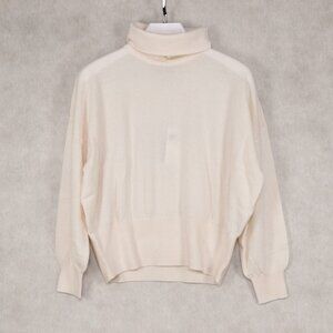 Lauren Ralph Lauren Alkione Cashmere Sweater Winter Cream Size M 4474